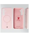 Silikonowe etui z pierścieniem magnetycznym Bizon Soft Case Magnetic do Samsung Galaxy S25+ Plus jasnoróżowe