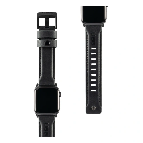 Kup Pasek UAG Urban Armor Gear Kožený pásek Apple Watch 4/5/6/7/SE/8/9/Ultra 44/45/49mm (černý) - UAG260BLK - {ean13} - Sklep Home Screen