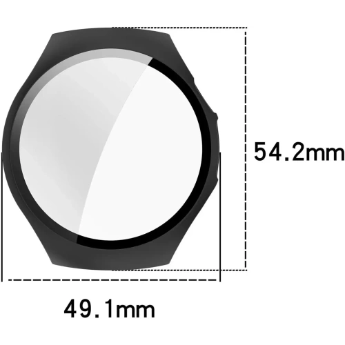 Bizon Case+Glass Uhr Huawei Watch 5 46mm matt schwarz