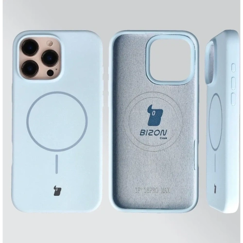 Bizon Soft Case Magnetisch für Apple iPhone 16 Pro Max blau