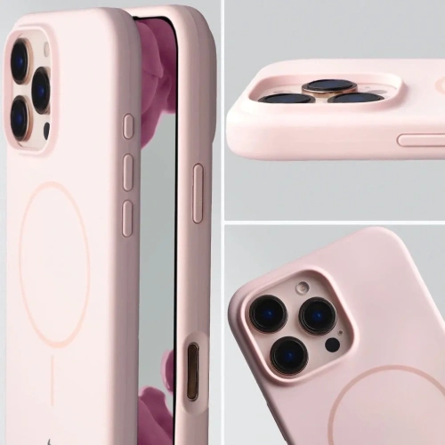 Bizon Soft Case Magnetic Apple iPhone 16 Pro Max világos rózsaszín