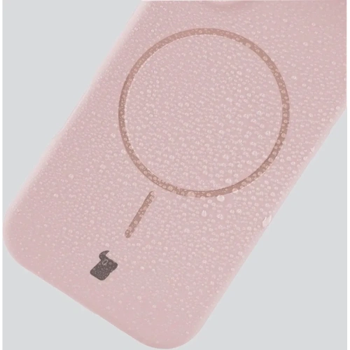 Silikonowe etui z pierścieniem magnetycznym Bizon Soft Case Magnetic do Apple iPhone 16 Pro Max jasnoróżowe