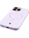 Silikonowe etui z pierścieniem magnetycznym Bizon Soft Case Magnetic do Apple iPhone 16 Pro Max jasnofioletowe
