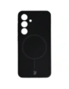 Silikonowe etui z pierścieniem magnetycznym Bizon Soft Case Magnetic do Samsung Galaxy S24 czarne