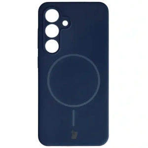 Silikonowe etui z pierścieniem magnetycznym Bizon Soft Case Magnetic do Samsung Galaxy S24 granatowe