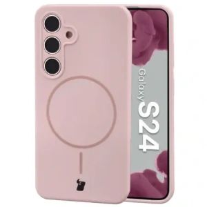 Bizon Soft Case Magnetic Samsung Galaxy S24 hellrosa