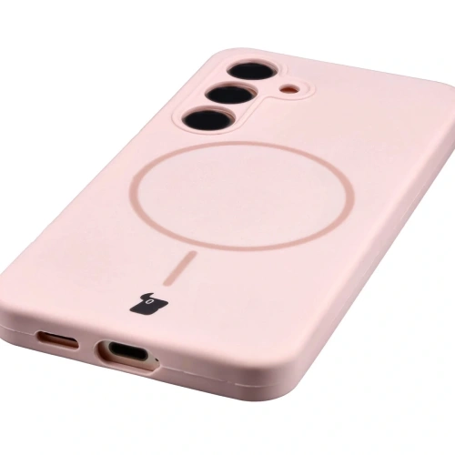 Bizon Soft Case Magnetic Samsung Galaxy S24 světle růžová