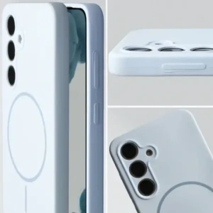 Bizon měkký obal magnetický Samsung Galaxy S24 modrý