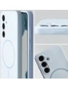 Silikonowe etui z pierścieniem magnetycznym Bizon Soft Case Magnetic do Samsung Galaxy S24 błękitne