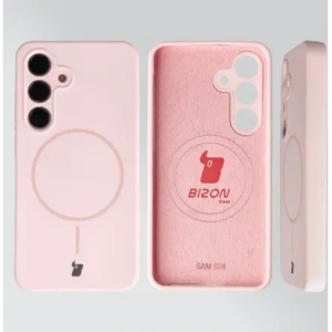 Bizon Soft Case Magnetic Samsung Galaxy S24 světle růžová