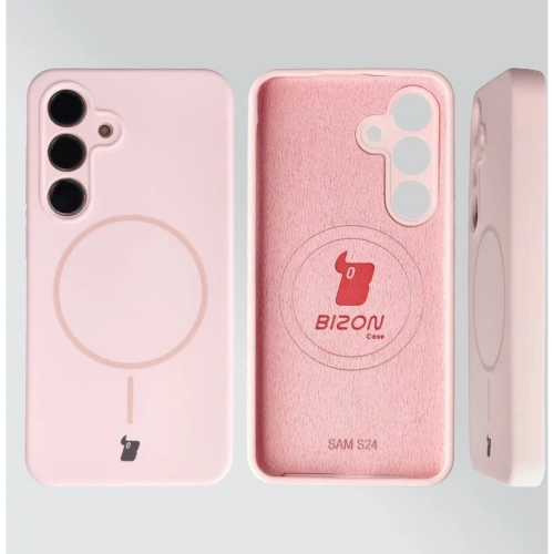 Bizon Soft Case Magnetic Samsung Galaxy S24 světle růžová
