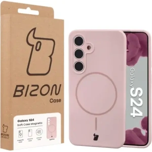 Bizon Soft Case Magnetic Samsung Galaxy S24 světle růžová