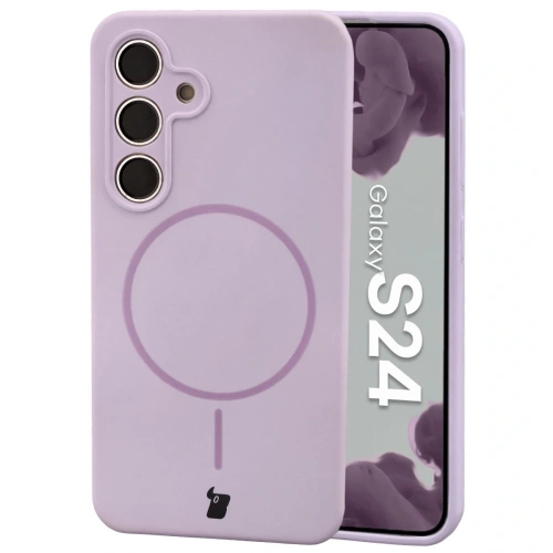 Bizon Soft Case Magnetic Samsung Galaxy S24 světle fialový