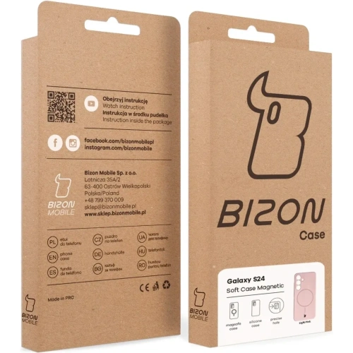 Bizon Soft Case Magnetic Samsung Galaxy S24 hellrosa