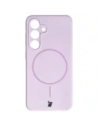 Silikonowe etui z pierścieniem magnetycznym Bizon Soft Case Magnetic do Samsung Galaxy S24 jasnofioletowe