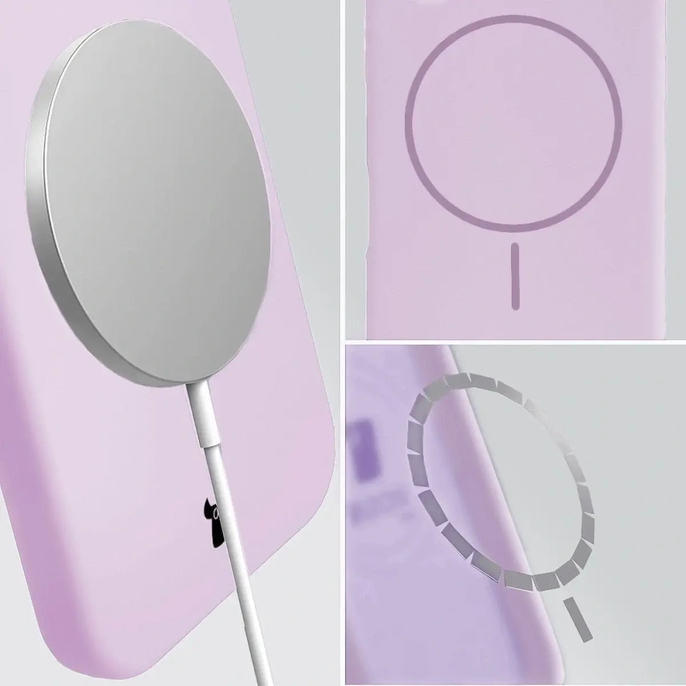 Silikonowe etui z pierścieniem magnetycznym Bizon Soft Case Magnetic do Samsung Galaxy S24 jasnofioletowe