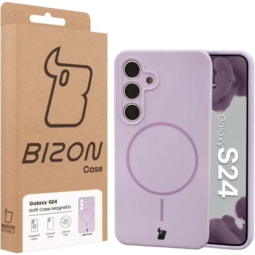Bizon Soft Case Magnetic Samsung Galaxy S24 světle fialový