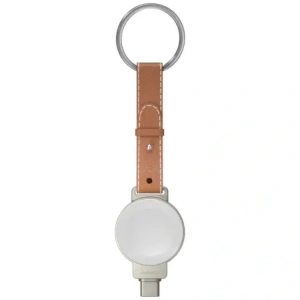 Încărcător inductiv USB-C pentru Apple Watch cu breloc 4smarts Argintiu
