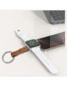 4smarts USB-C Induction Charger for Apple Watch with Keychain Silver