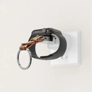 4smarts USB-C Induction Charger for Apple Watch with Keychain Silver