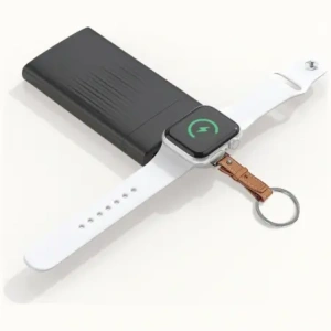 4smarts USB-C Induction Charger for Apple Watch with Keychain Silver
