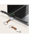 Ładowarka indukcyjna 4smarts USB-C do Apple Watch z brelokiem srebrna