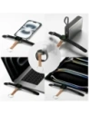 4smarts USB-C Induction Charger for Apple Watch with Keychain Silver