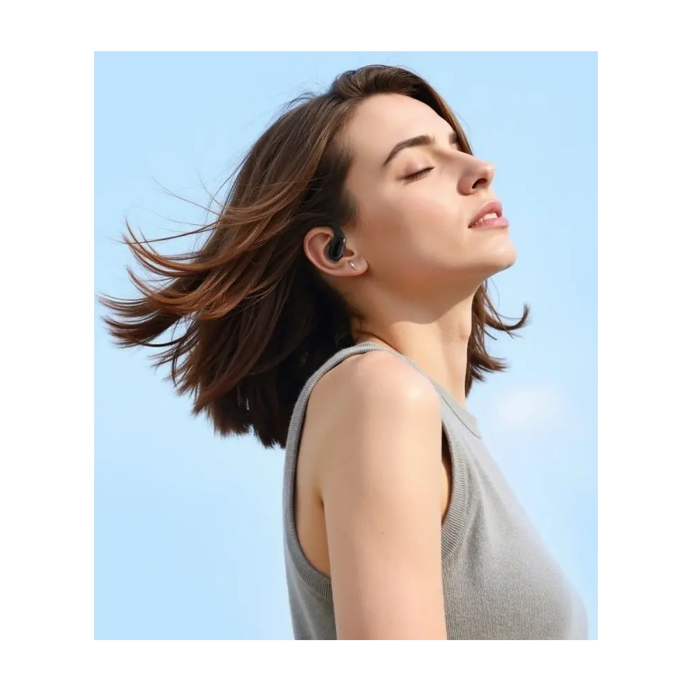 Słuchawki Bluetooth 4smarts SkyBuds OWS Open-Ear z ekranem AI czarny