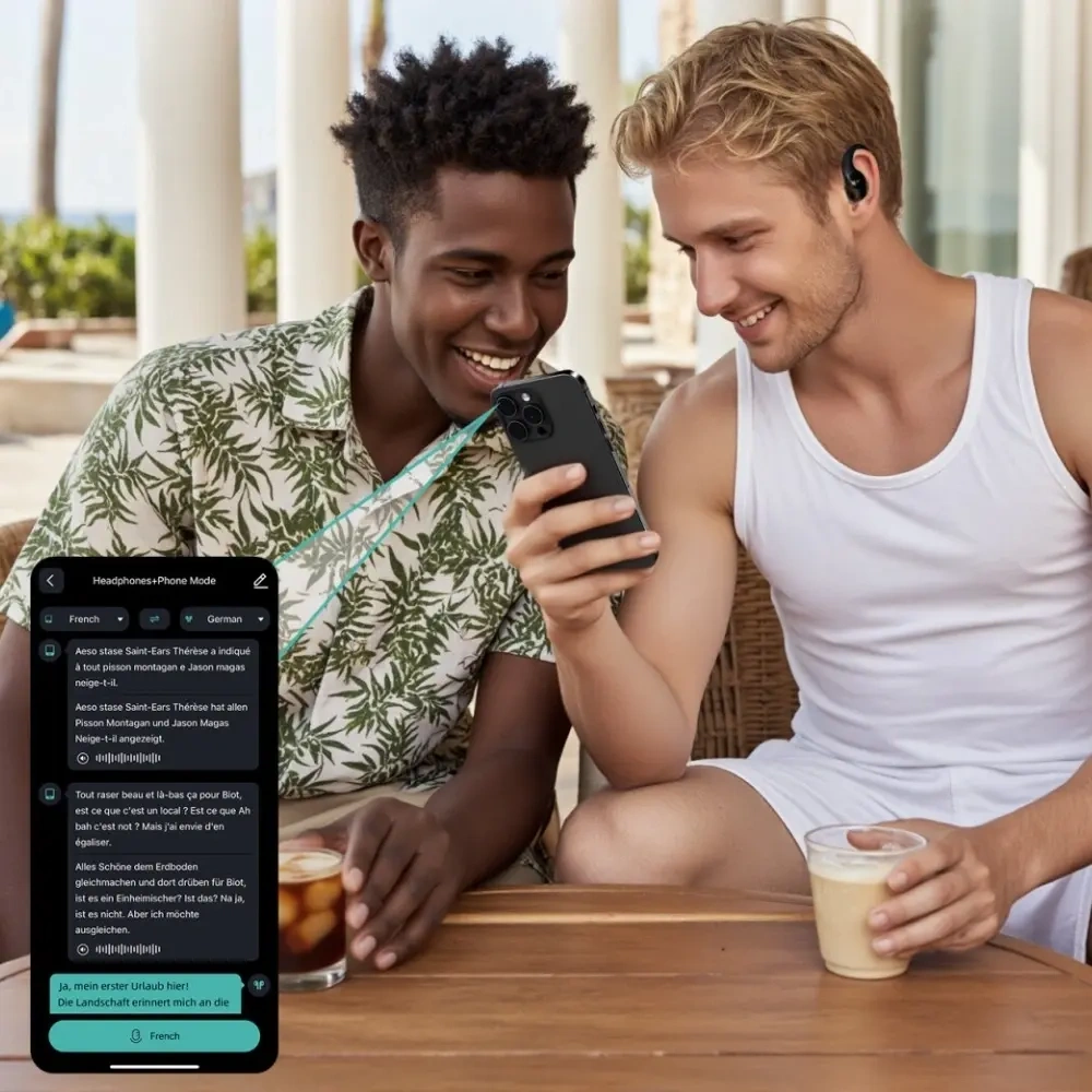 Słuchawki Bluetooth 4smarts SkyBuds OWS Open-Ear z ekranem AI czarny