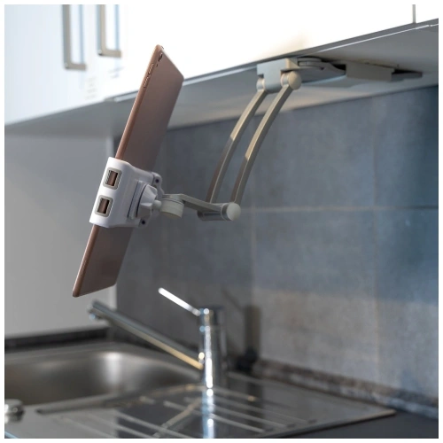 4smarts ErgoFix H7 Kitchen Holder for Tablets and Smartphones Silver