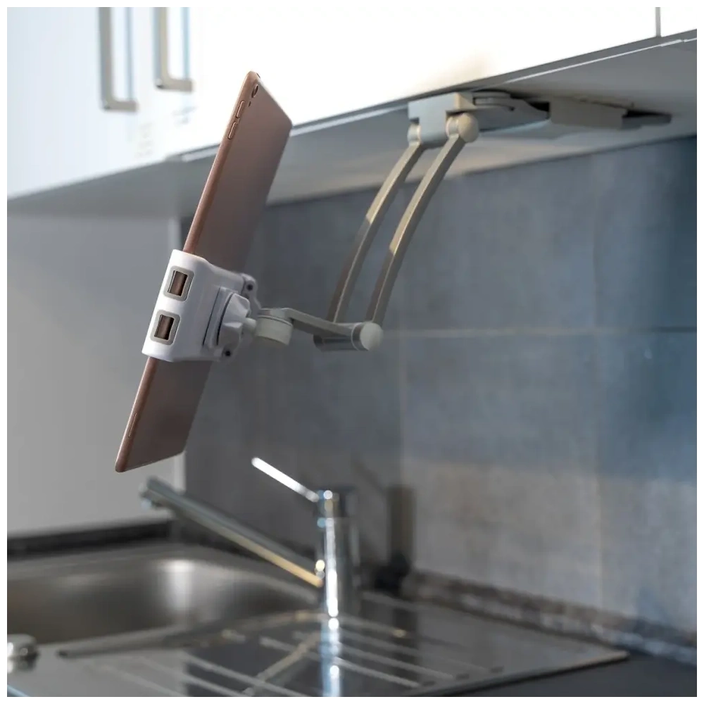 Uchwyt kuchenny 4smarts ErgoFix H7 do tabletów i smartfonów srebrny