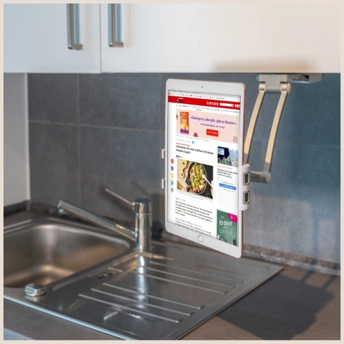 4smarts ErgoFix H7 Kitchen Holder for Tablets and Smartphones Silver