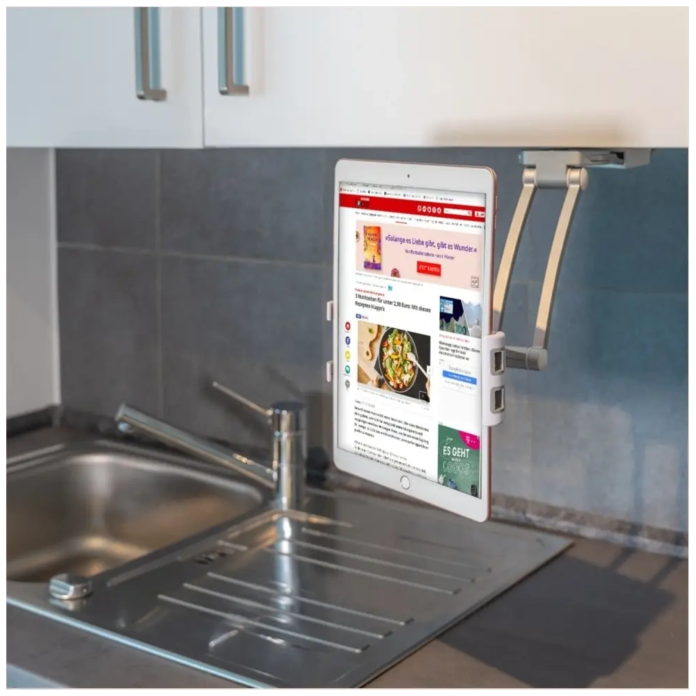 Uchwyt kuchenny 4smarts ErgoFix H7 do tabletów i smartfonów srebrny