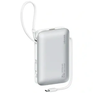 USAMS XR Series CD228 Powerbank 10000mAh 20W + USB-C / Lightning Kabel weiß
