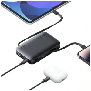 Powerbank USAMS XR Series CD228 10000mAh 20W + kabel USB-C / Lightning biały