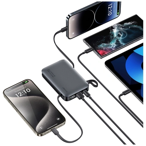 Powerbank USAMS XR Series CD228 10000mAh 20W + Cablu USB-C / Lightning alb