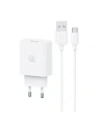 Ładowarka sieciowa USAMS SC Series SCXLTZ01 18W Fast Charging + kabel MicroUSB / USB-A 1m biała
