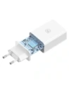 Ładowarka sieciowa USAMS SC Series SCXLTZ01 18W Fast Charging + kabel MicroUSB / USB-A 1m biała
