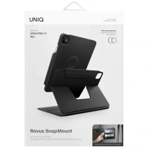 Etui UNIQ Rovus Snapmount Magnetic 360 Rotating Detachable do Apple iPad Pro 11" 2024 czarny