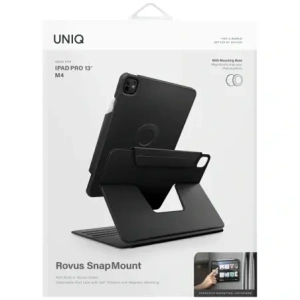Etui UNIQ Rovus Snapmount Magnetic 360 Rotating Detachable do Apple iPad Pro 13" 2024 czarny