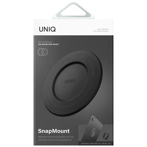 UNIQ SnapMount mágneses tartó öntapadó fekete