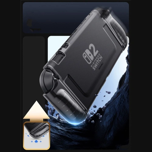 Supcase Crystal Case Nintendo Switch 2 Frost Schwarz