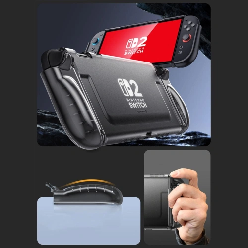 Supcase Crystal Case Nintendo Switch 2 Frost Schwarz