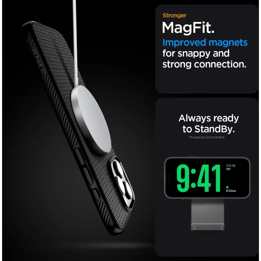 Etui Spigen Liquid Air T Mag MagSafe Apple iPhone 16 Pro Matte Black