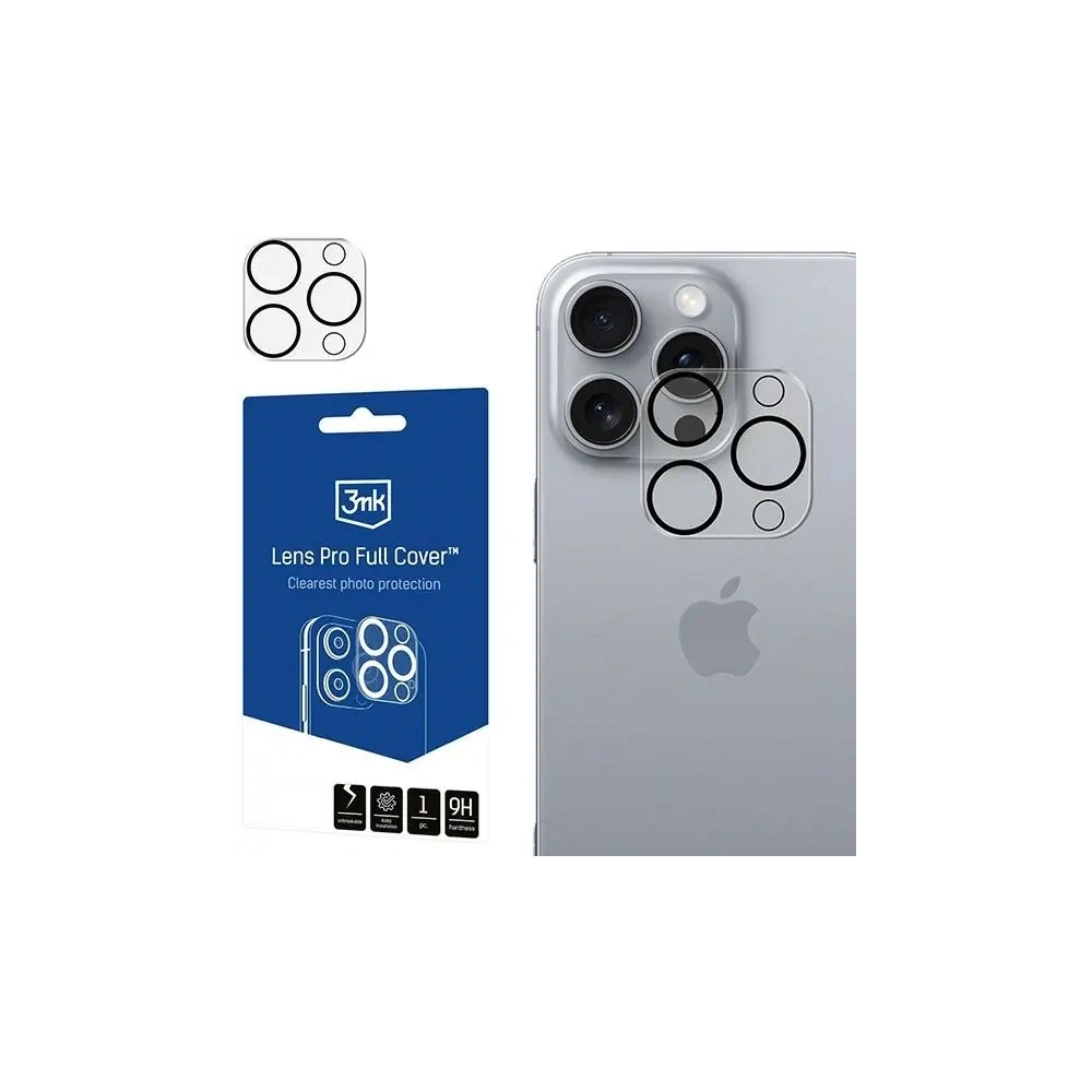 Nakładka na aparat 3MK Lens Pro Full Cover do Apple iPhone 16 Pro / 16 Pro Max