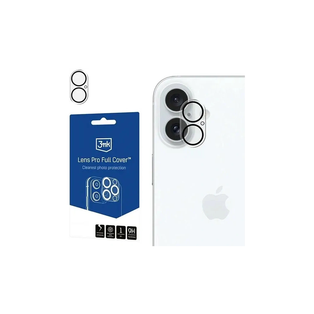Nakładka na aparat 3MK Lens Pro Full Cover do Apple iPhone 16 / 16 Plus