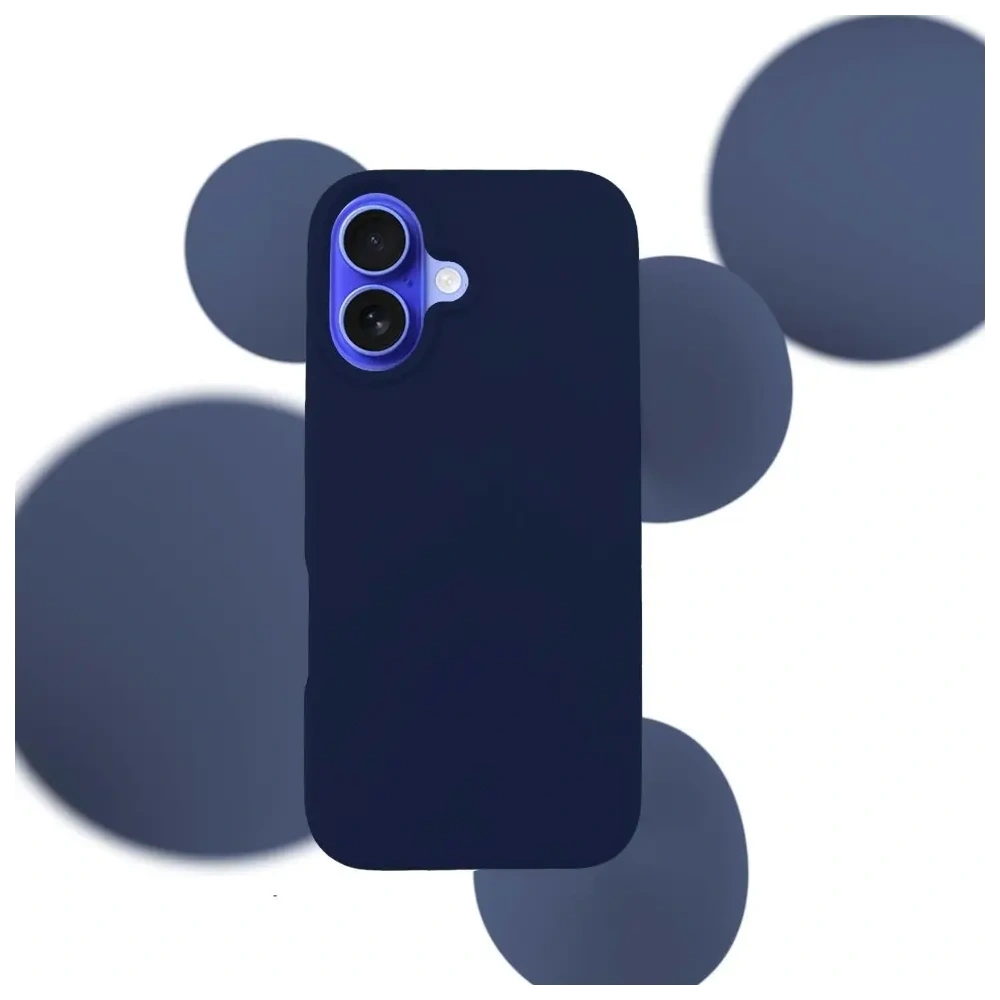 Etui 3MK Silicone Case do Apple iPhone 16 granatowy