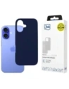 Etui 3MK Silicone Case do Apple iPhone 16 Plus granatowy