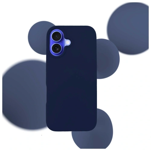 Etui 3MK Silicone Case do Apple iPhone 16 Plus granatowy