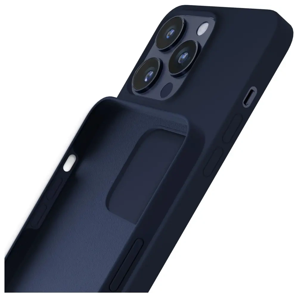 Etui 3MK Silicone Case do Apple iPhone 16 Pro granatowy
